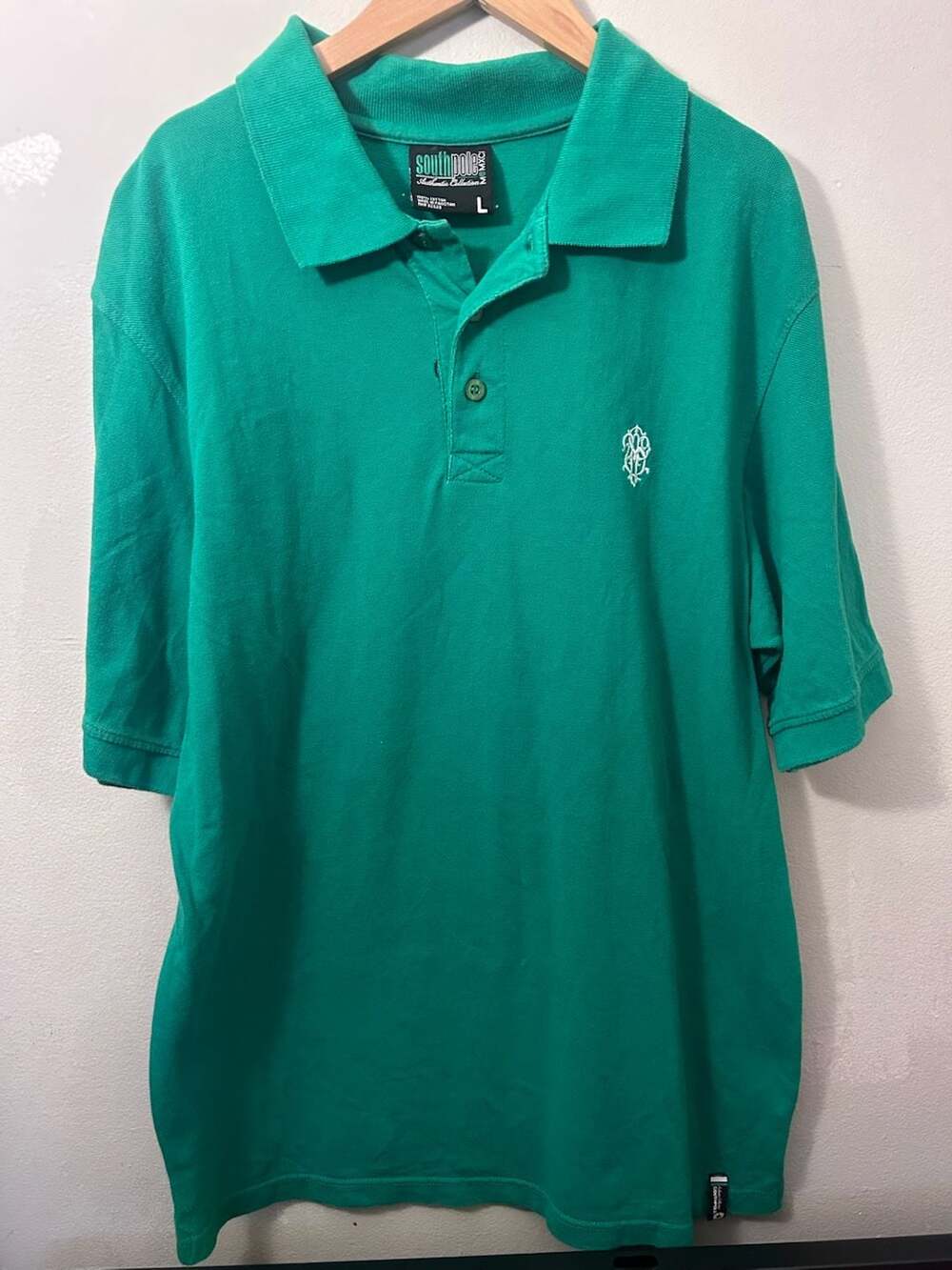 Southpole Authentic Collection Green Polo Shirt Size Large